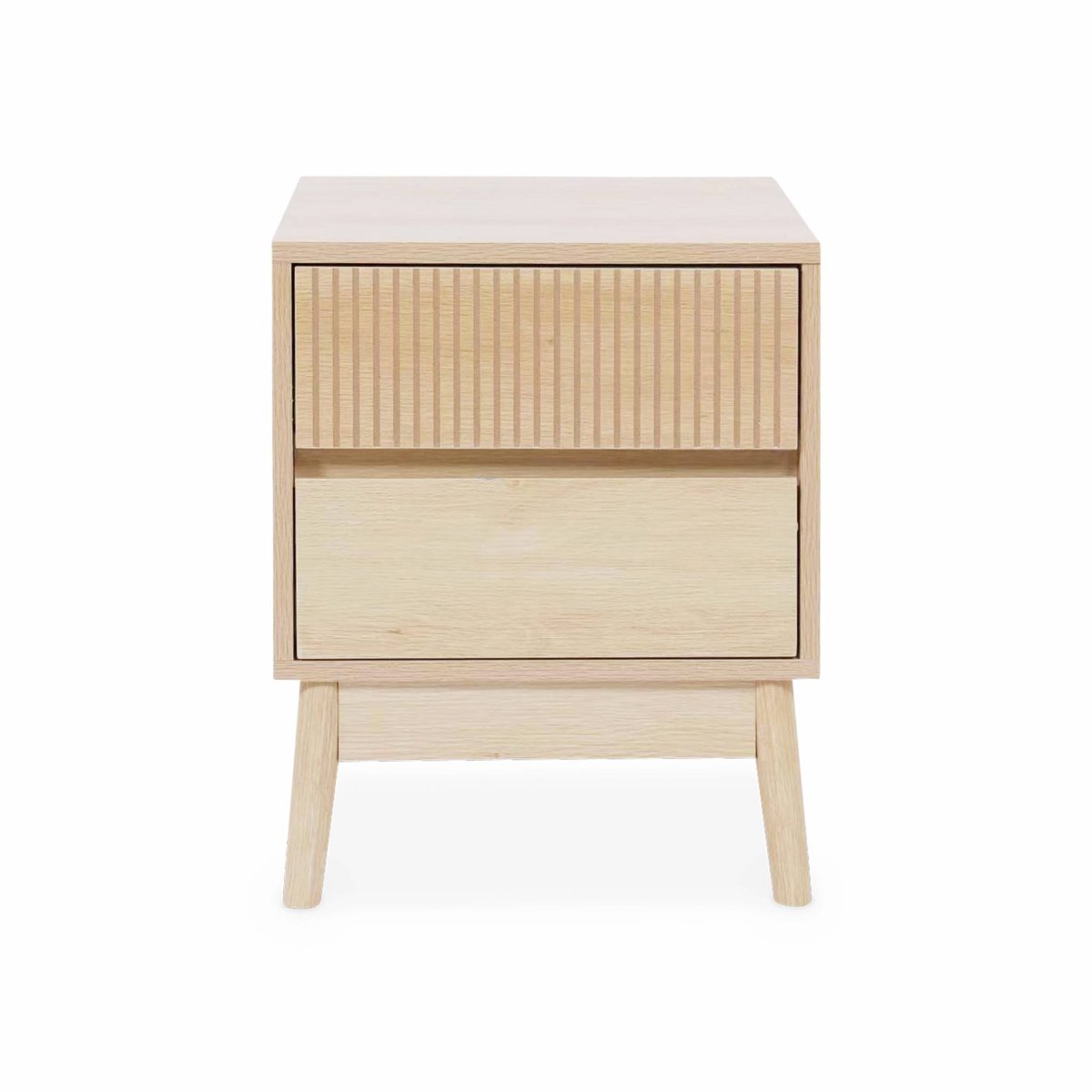Tables de chevet décor bois 2 tiroirs (lot de 2) LINEAR bois foncé, SWEEEK