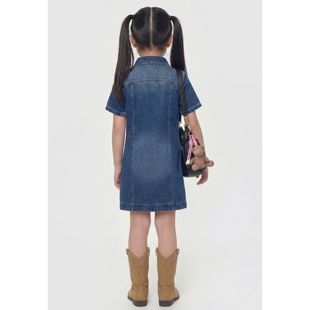 Denim À Strass Dress bleu, GUESS KIDS