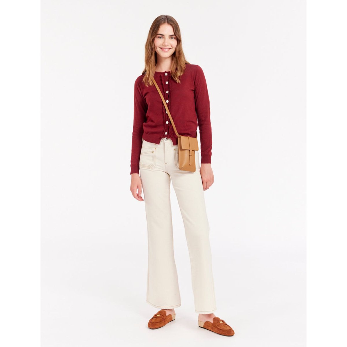 Pochette léonore marron, INES DE LA FRESSANGE PARIS