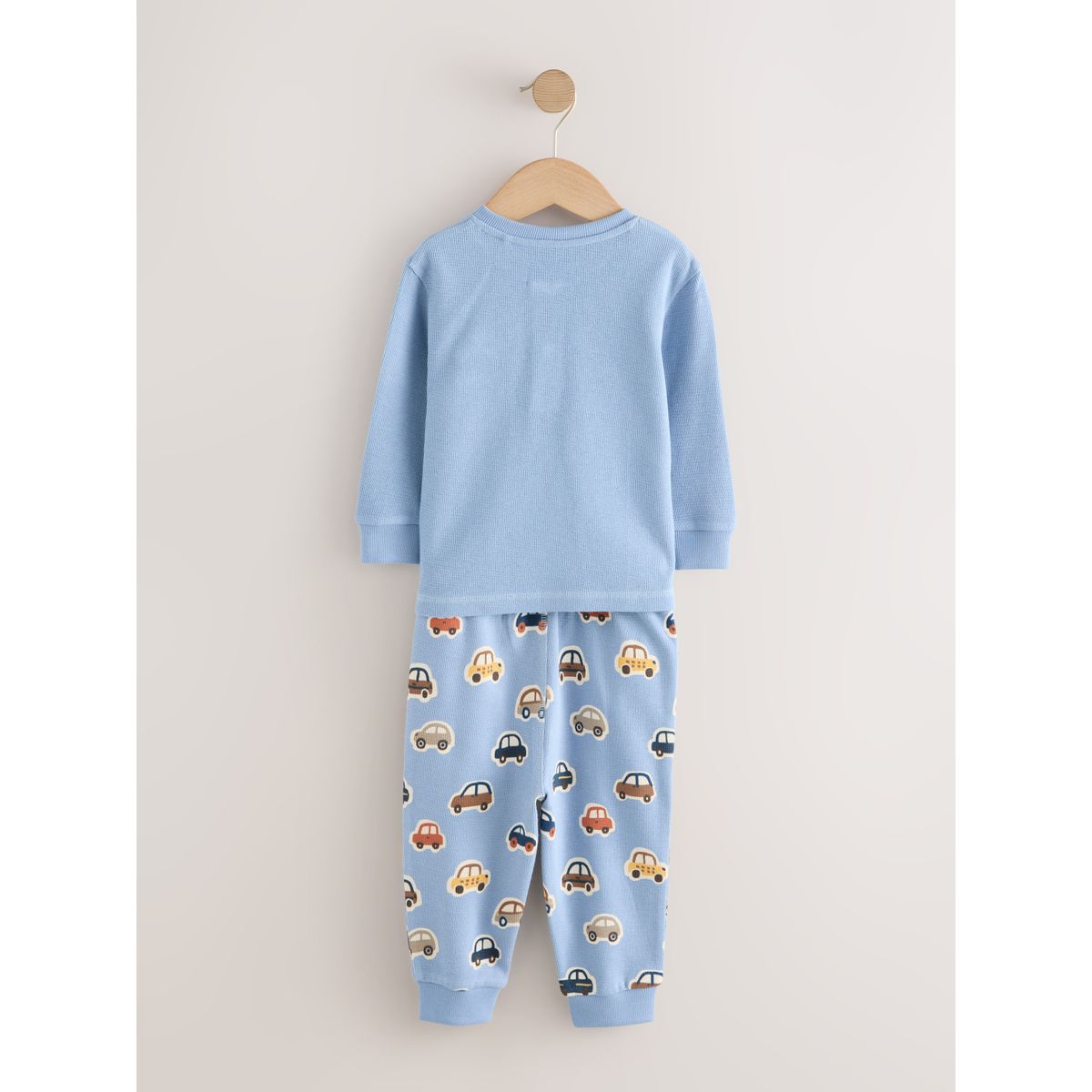 Pyjama douillet à motif transport, lot de 3 écru/bleu/beige, NEXT