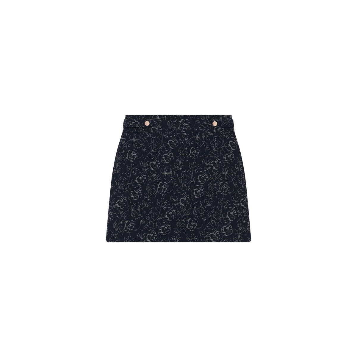 Jupe courte trapèze JVIBRATO bleu marine, CAROLL