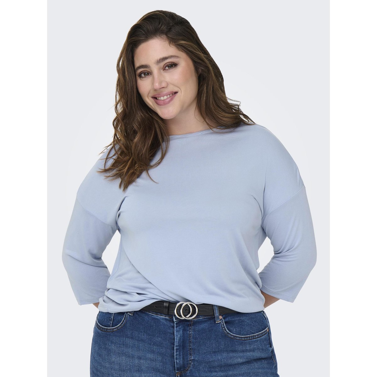 Top bleue - soft chambray 1, ONLY CARMAKOMA