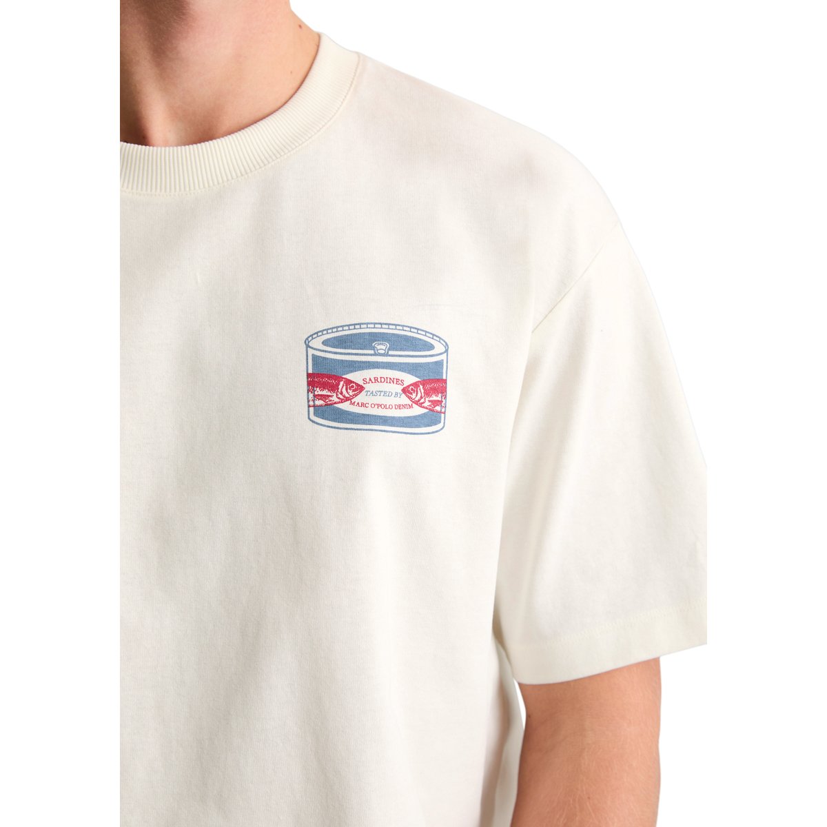T-shirt relaxed en jersey de coton bio épais blanc, MARC O’POLO DENIM