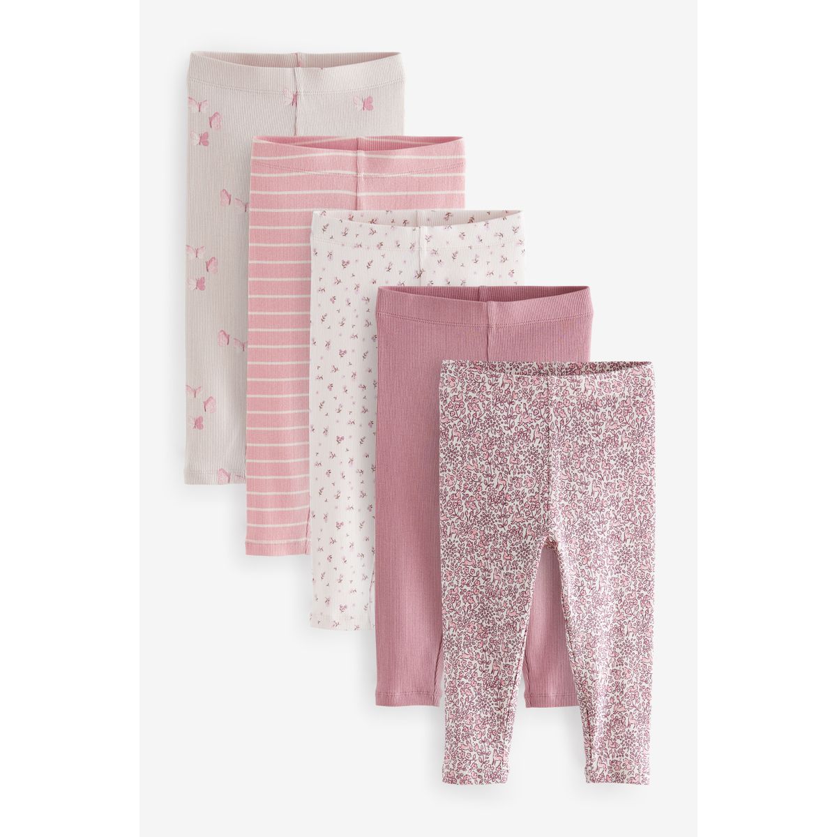 Legging côtelés, lot de 5 rose, NEXT