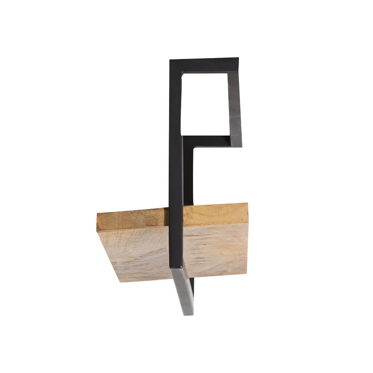 Etagère murale en bois de manguier grand modèle JOIE noir, MADE IN MEUBLES