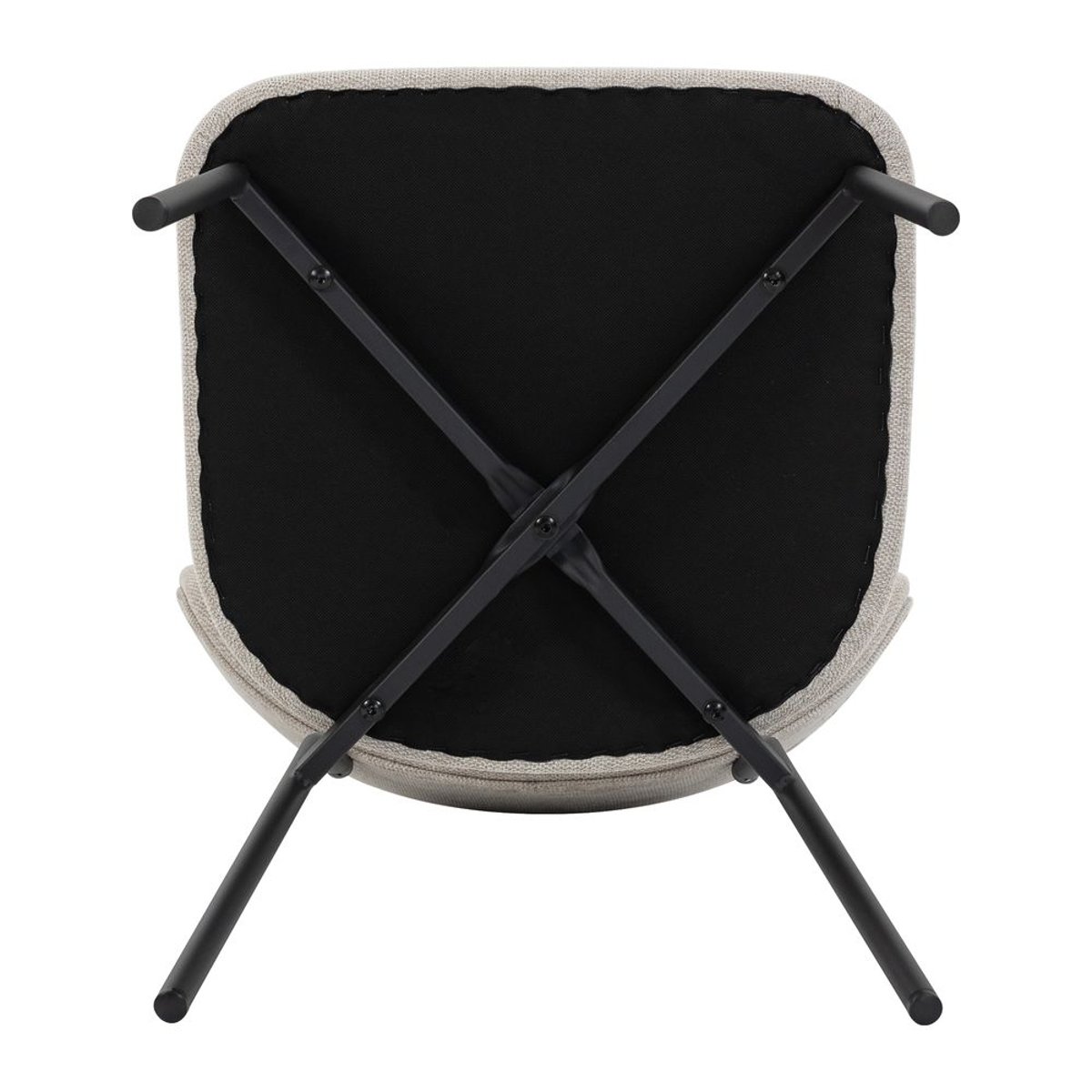 Chaise repas en tissu gris fonce beige, ZAGO