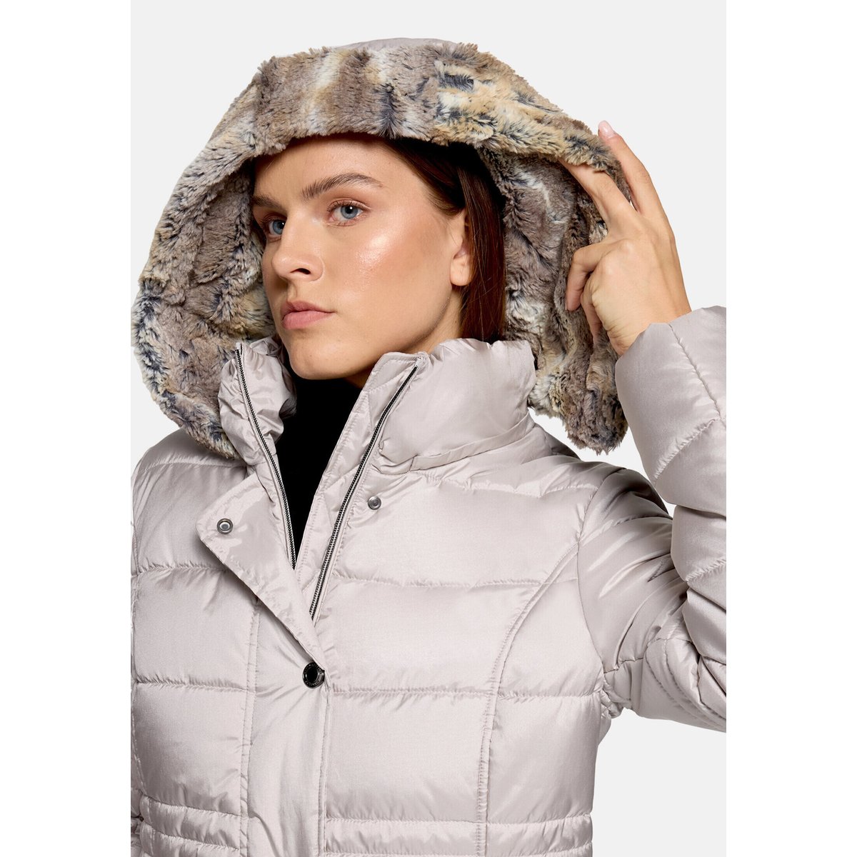 Veste outdoor à capuche amovible silver cloud, BETTY BARCLAY