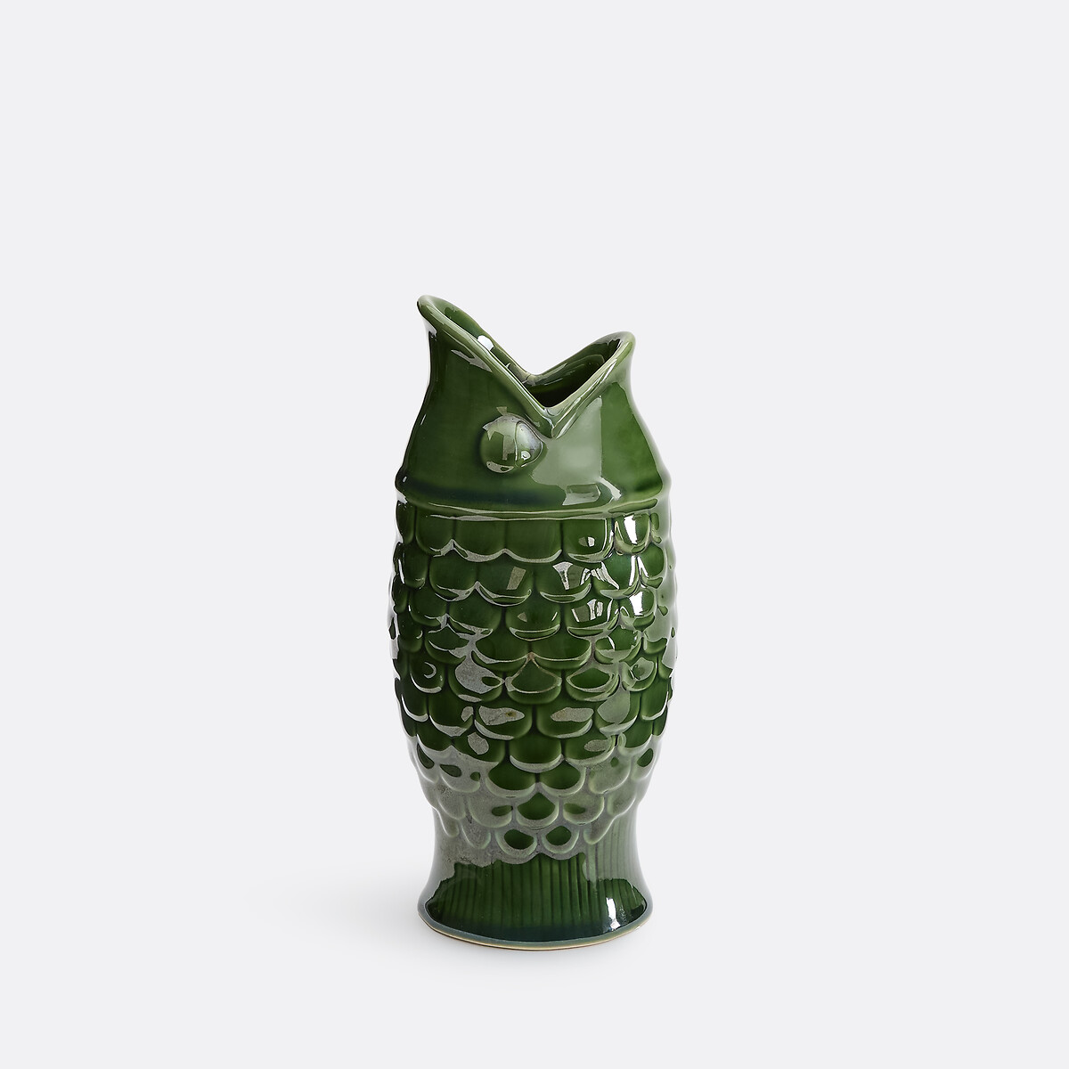 Jarrón de cerámica con forma de pez, altura 22,2 cm, NÉMÉO verde, LA REDOUTE INTERIEURS