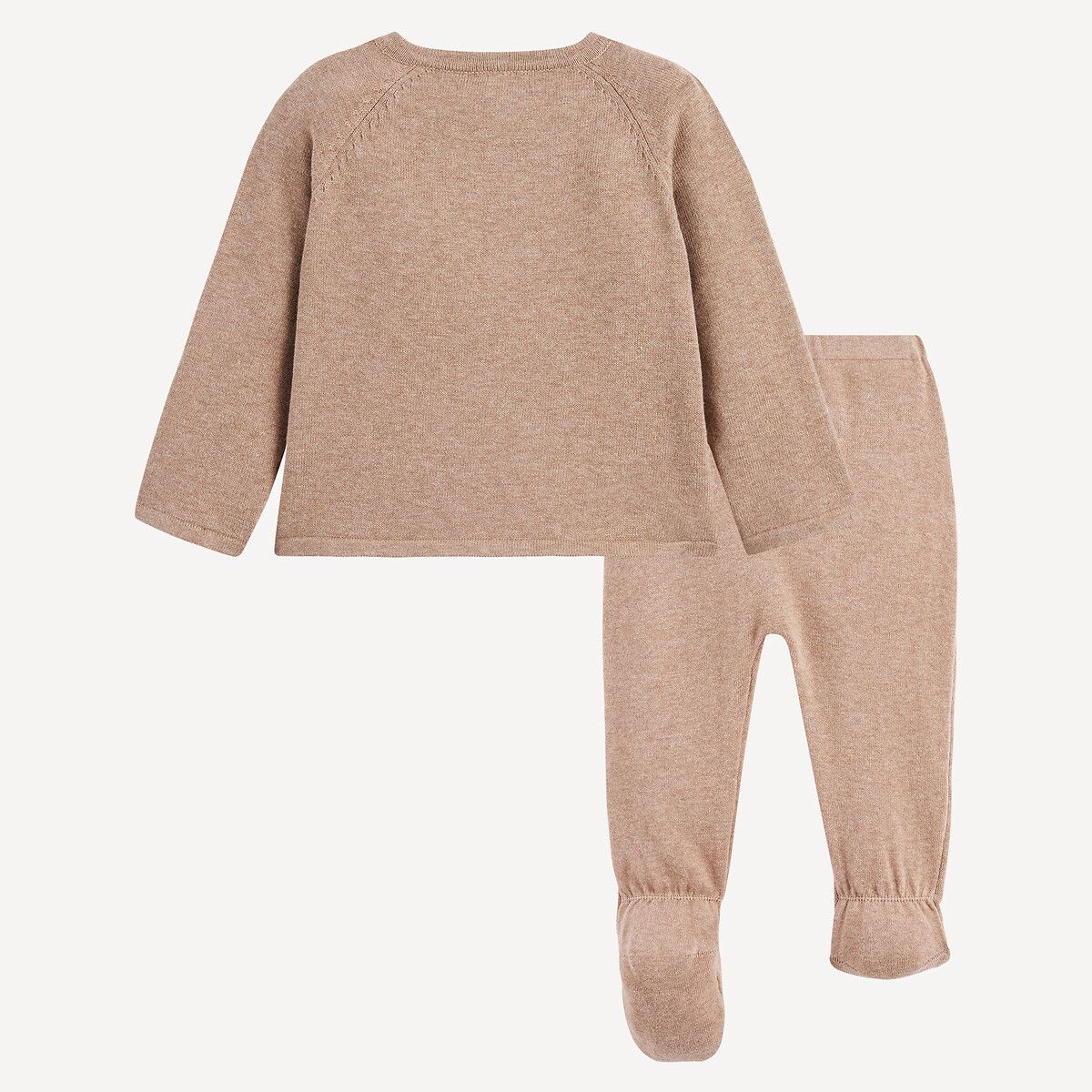 Ensemble 2 pièces brassière et pantalon en tricot beige, LA REDOUTE COLLECTIONS