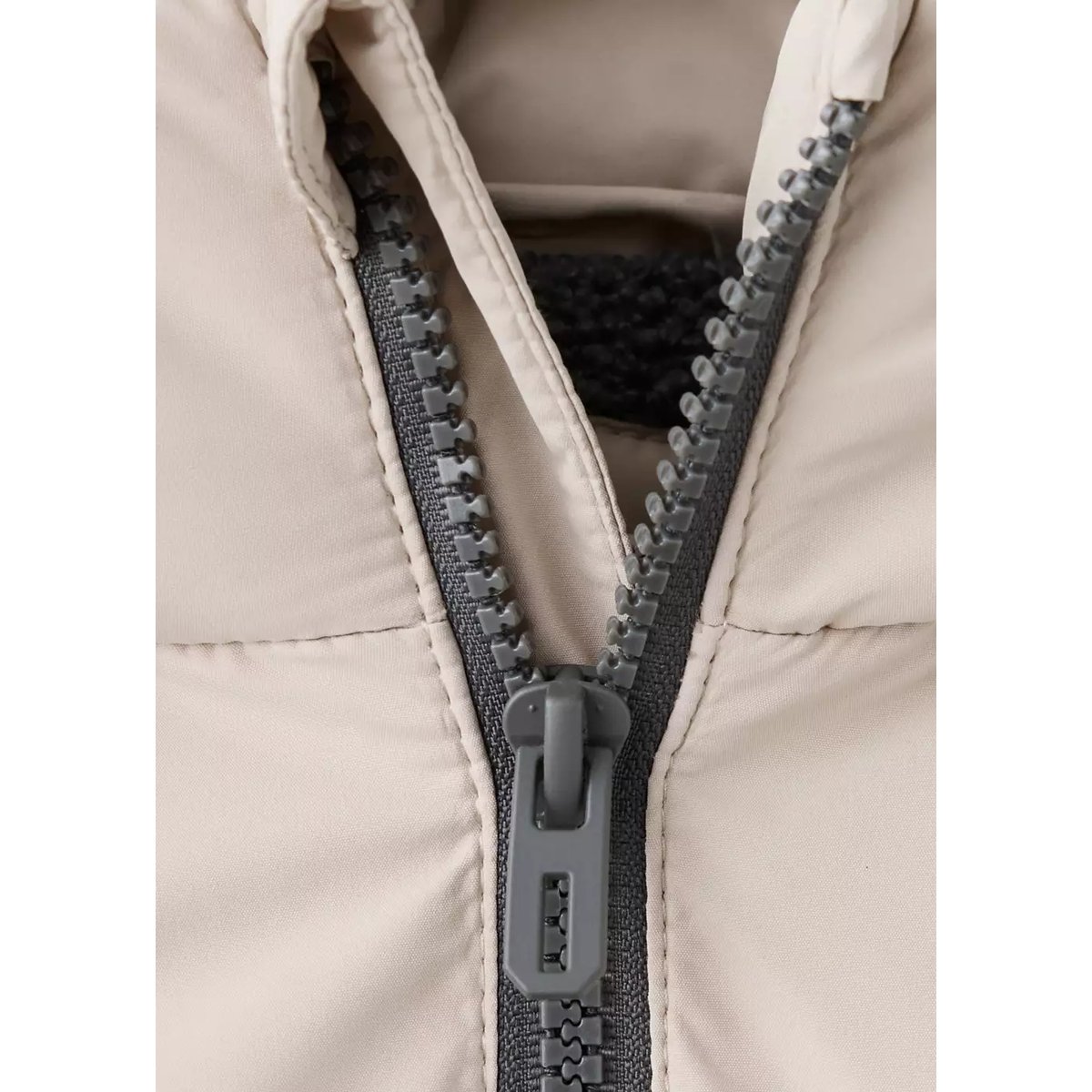 Anorak matelassé détails contrastants gris glacé, MANGO BABY