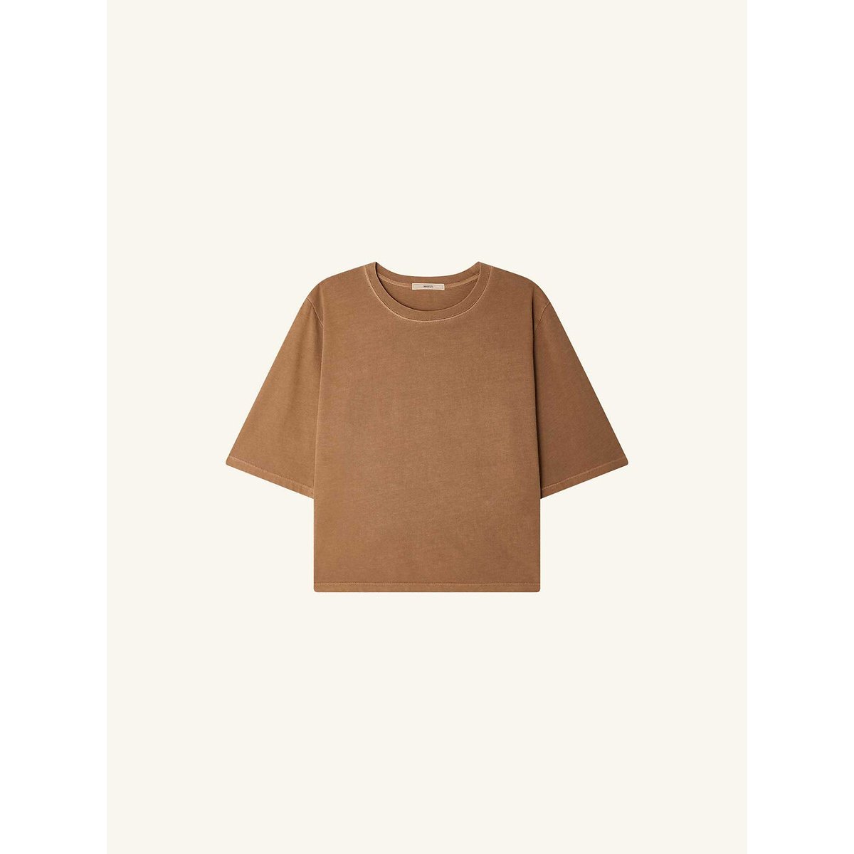 T-shirt ample à col rond et à manches courtes, SERGIO beige, SESSUN