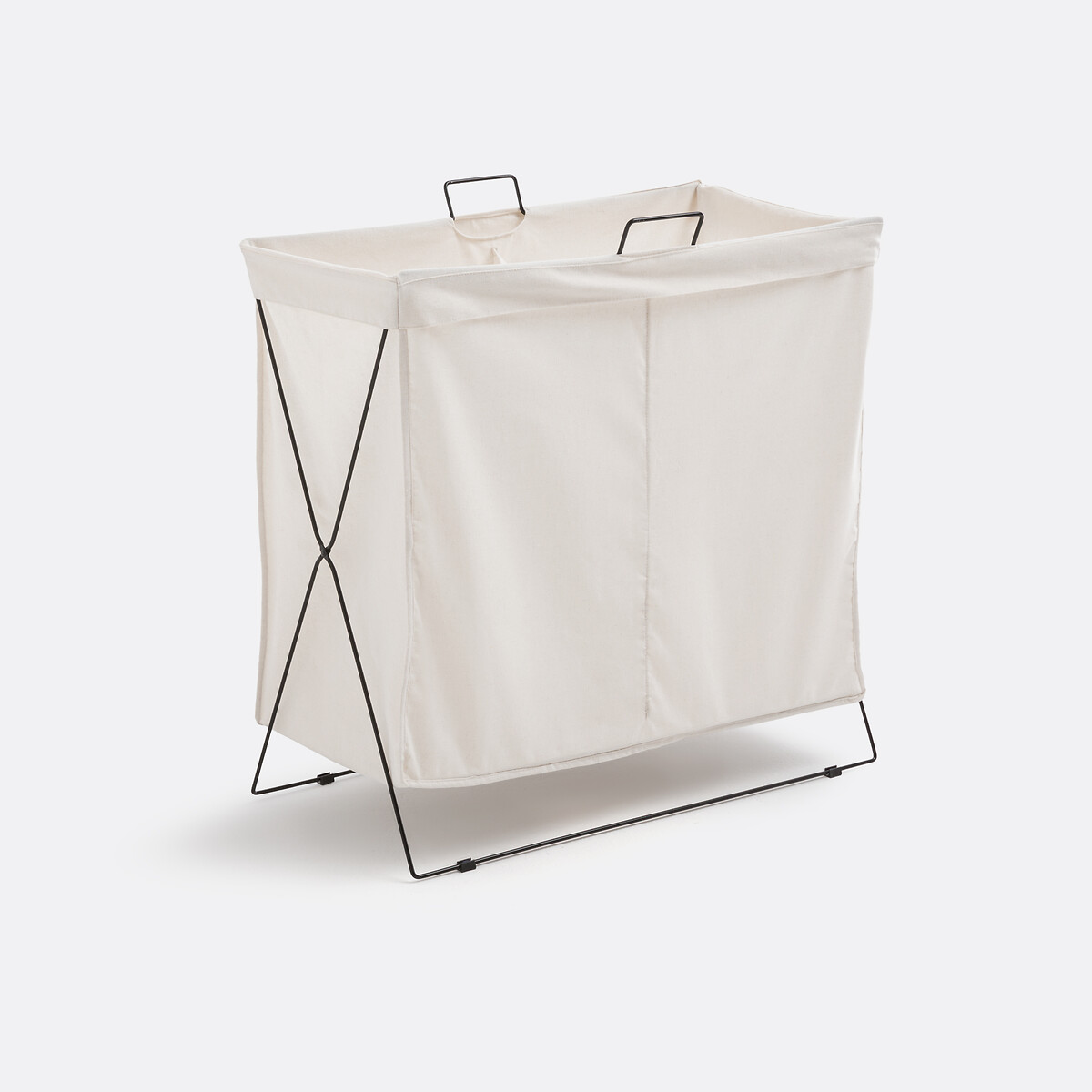 Panier à linge double compartiment, Silmo blanc/noir, LA REDOUTE INTERIEURS