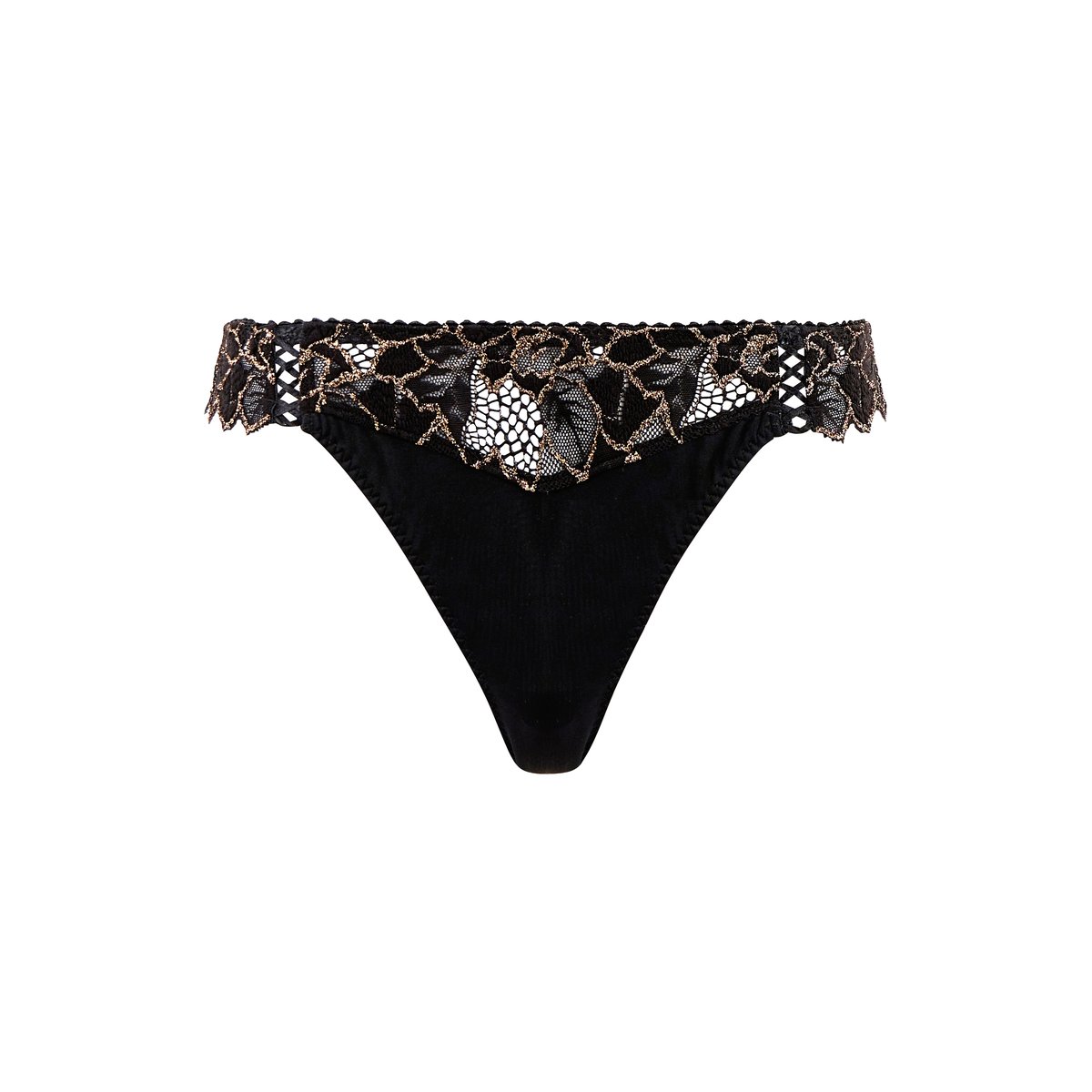 Tanga ARUM PARTY noir / cuivré, SANS COMPLEXE