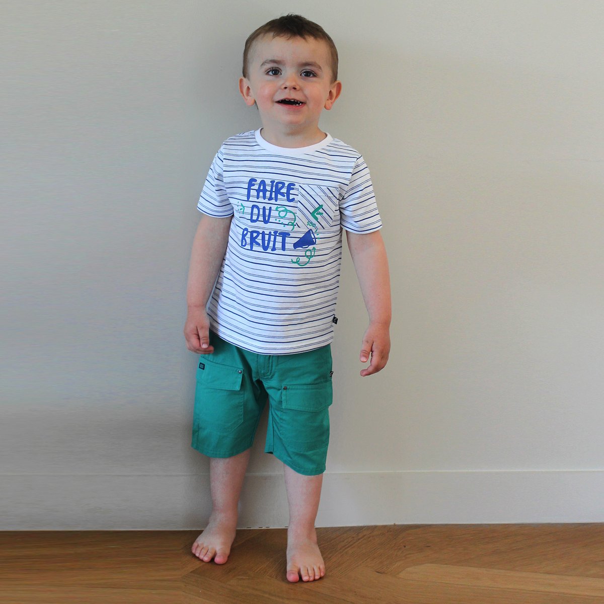 Tee shirt luc manches courtes enfant blanc, SUCRE D'ORGE