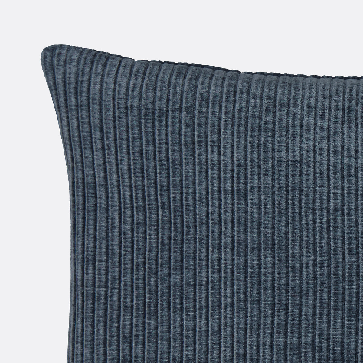 Housse de coussin, 60x40 cm, en velours côtelé, Carly bleu, LA REDOUTE INTERIEURS