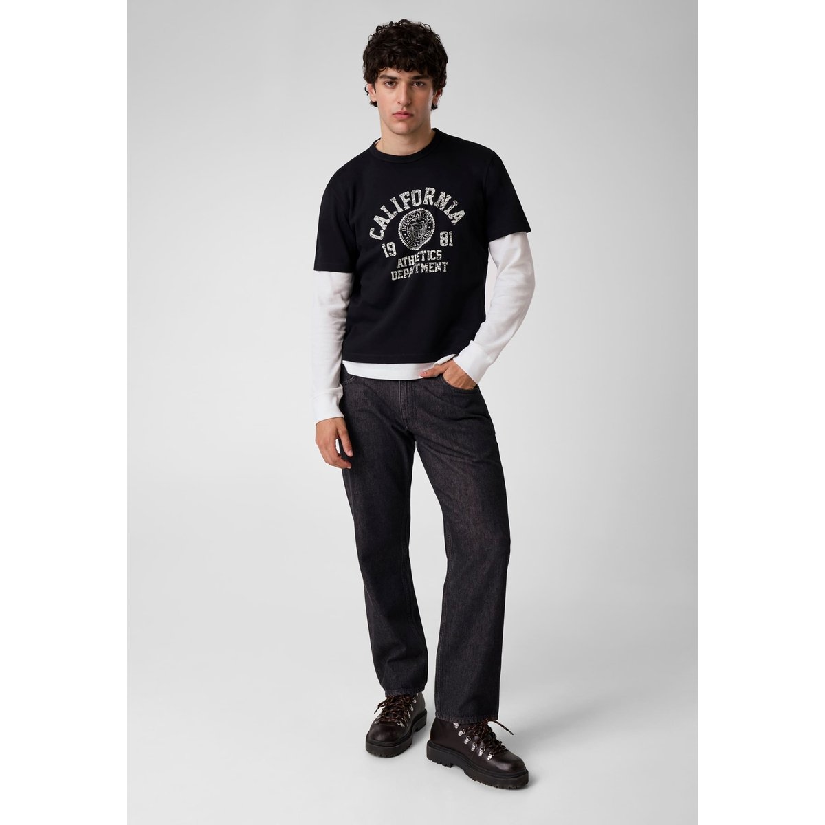 T-Shirt Avec Logo Imprimé noir, GUESS