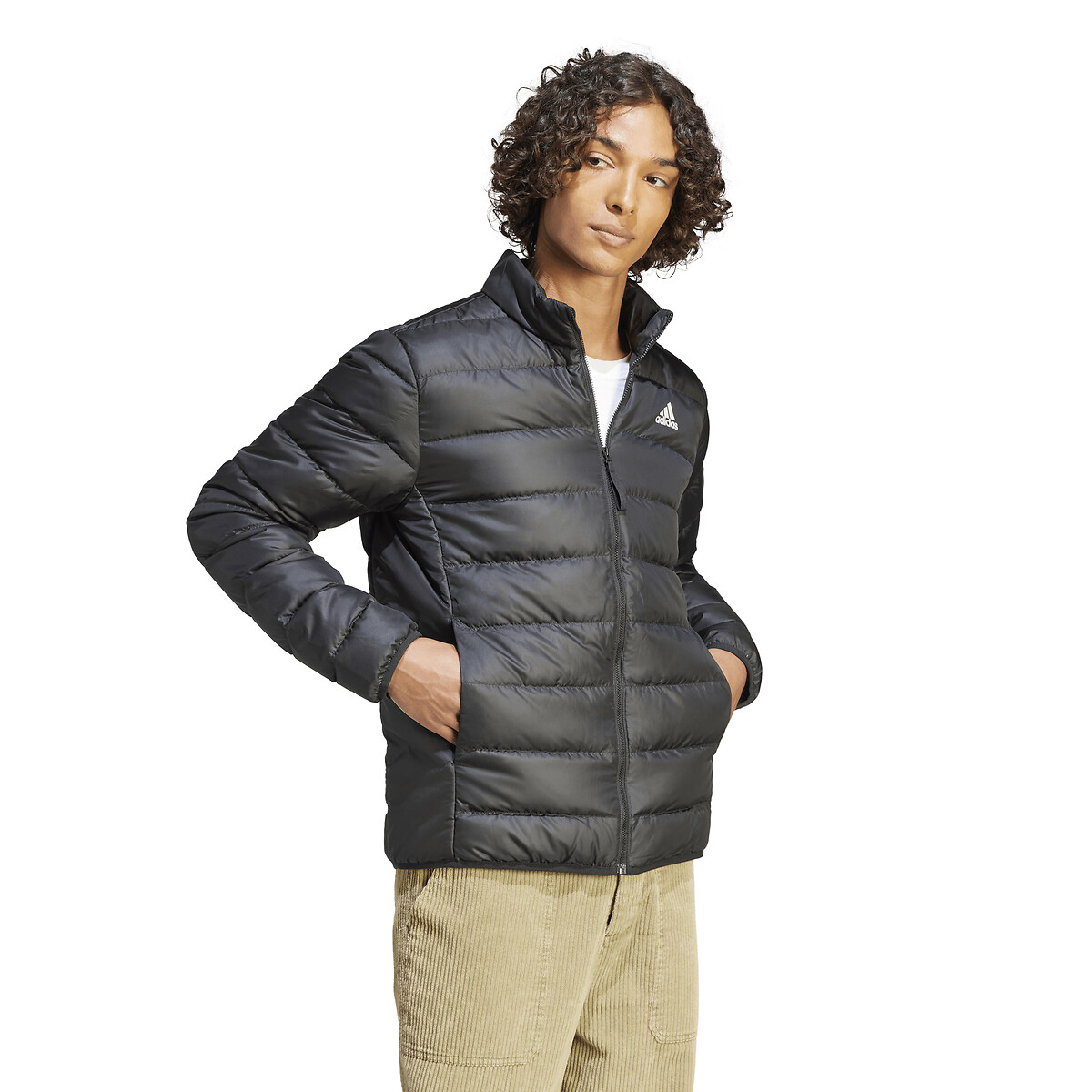 Doudoune light zippée sans capuche Essentials noir, adidas Performance
