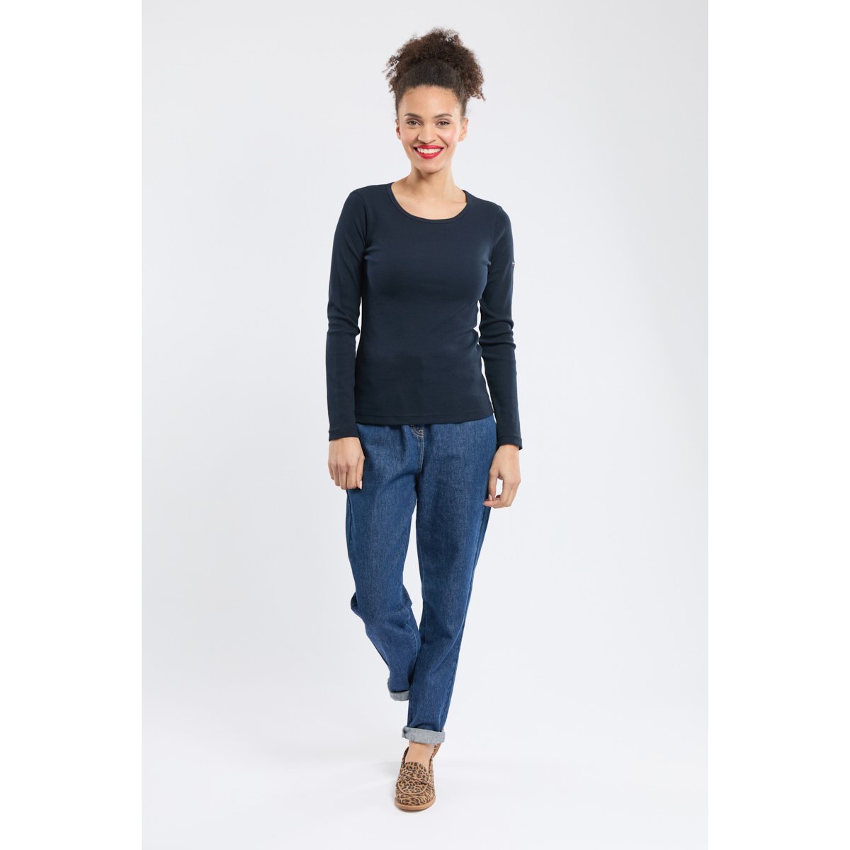 T-shirt en coton ANNAIG rich navy, ARMOR-LUX