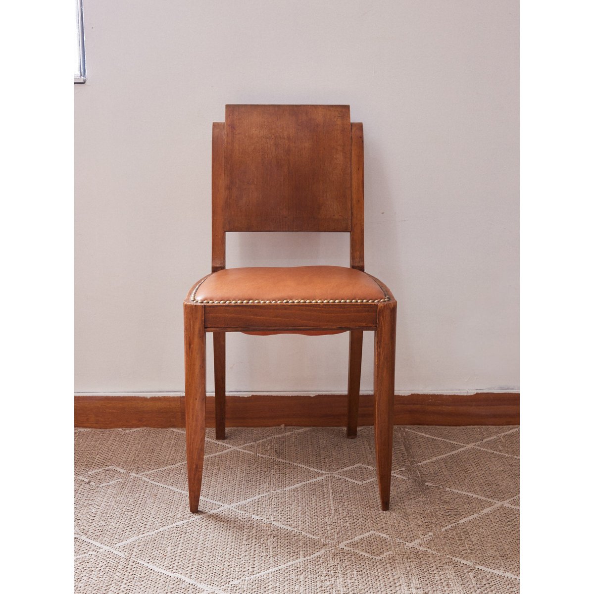 Lot de 4 chaises Art déco Claude N°1341 - Bon état bois clair, DEBONGOUT