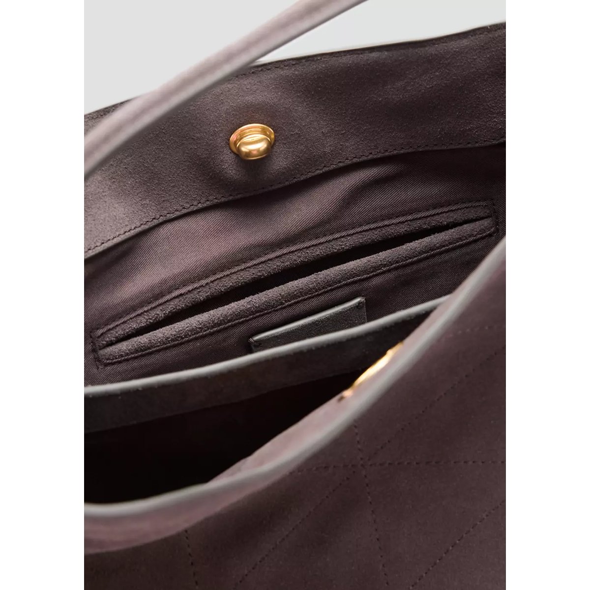 Sac seau cuir gris, MANGO