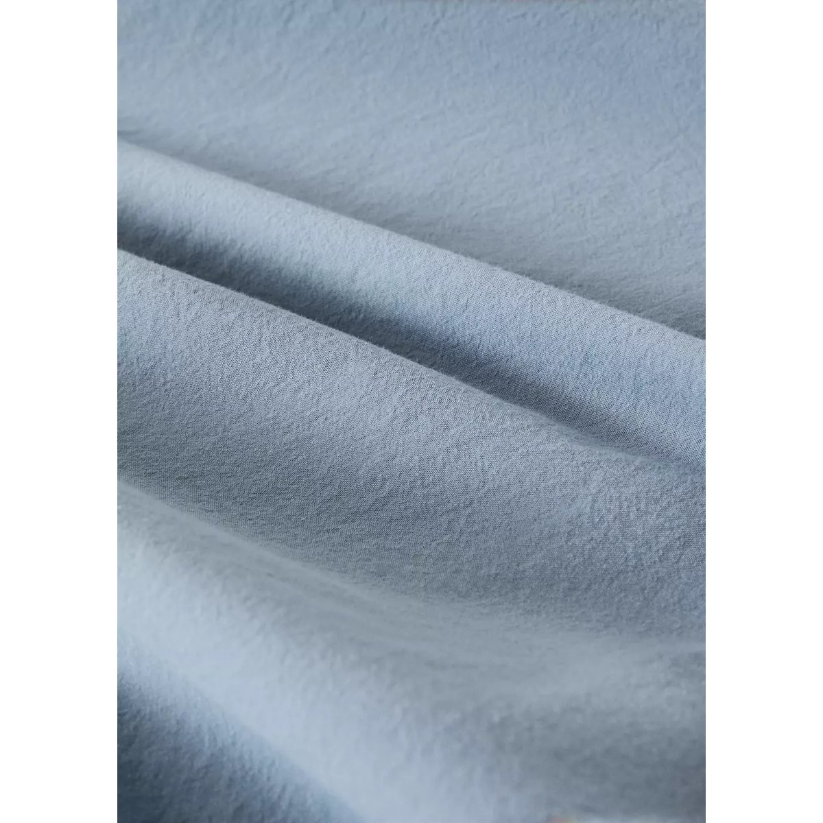 Drap-housse coton lavé lit 180/200 cm bleu, MANGO HOME