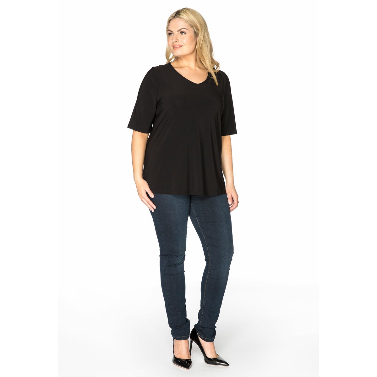 T-Shirt avec manches courtes noir, YOEK