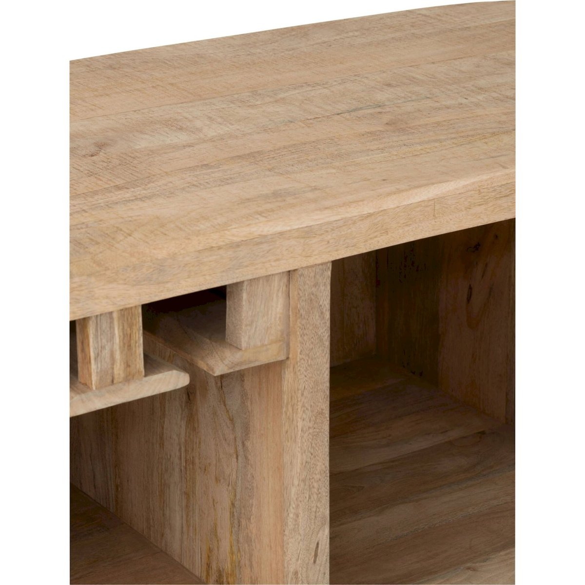 Meuble bar lounge en bois de manguier naturel, RECOLLECTION
