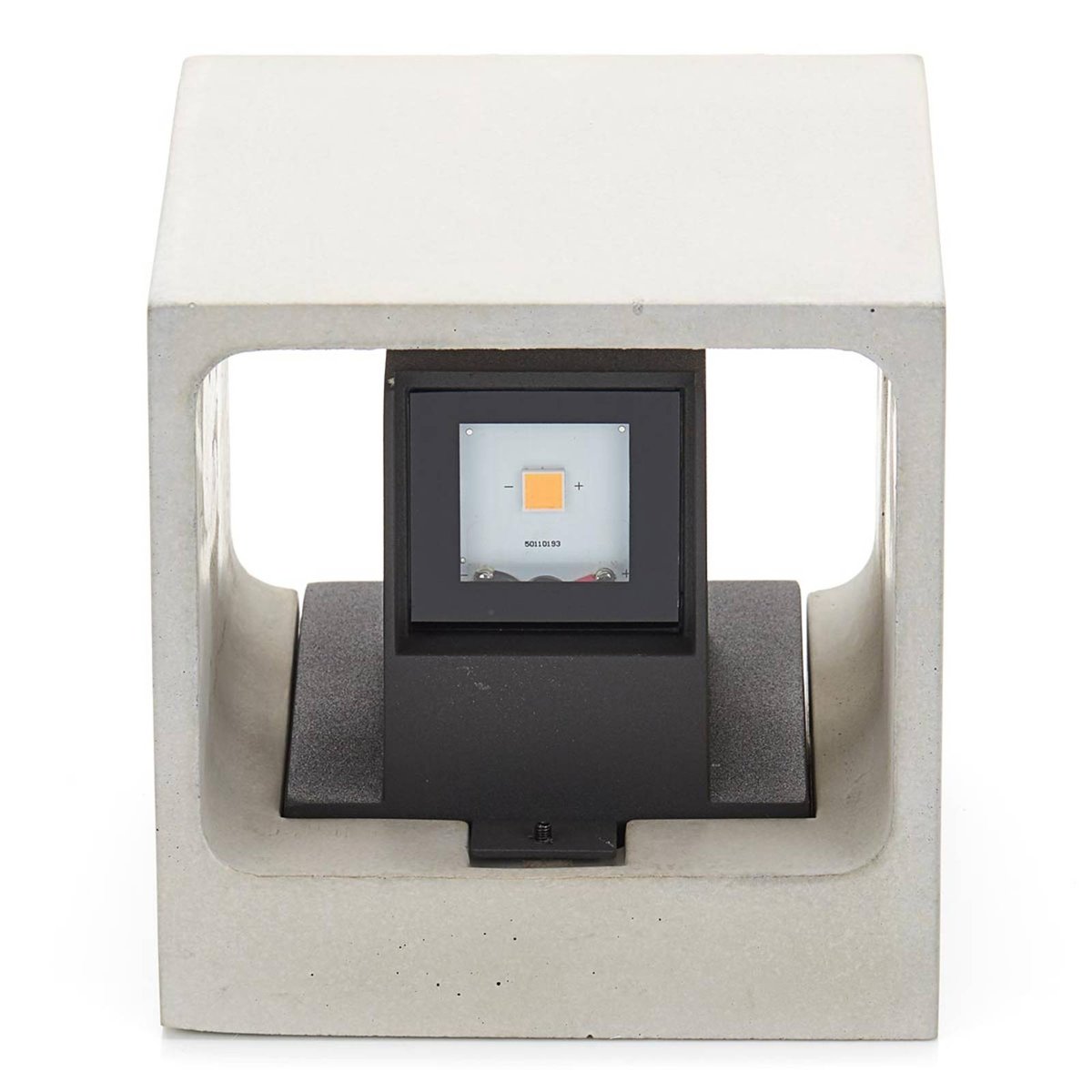 Applique extérieure moderneLED, Riak gris béton, transparent, LUCANDE