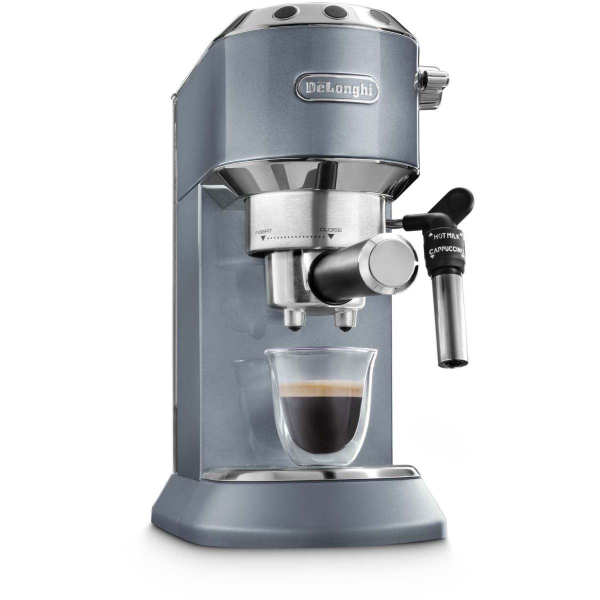 Machine à expresso Dedica Arte EC785.AE bleu + kit barista bleu, DELONGHI