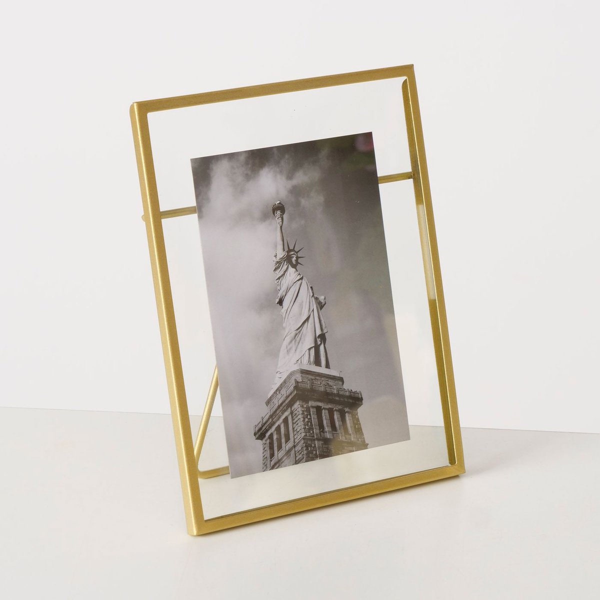 Cadre photo en métal doré et verre transparent 10x15cm doré, WADIGA