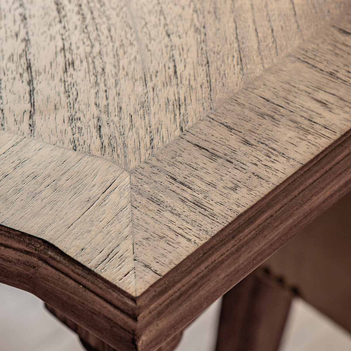 Hayes Vintage Inlaid Wood Extending Dining Table (Seats 6-8) wood, ÉDITÉ