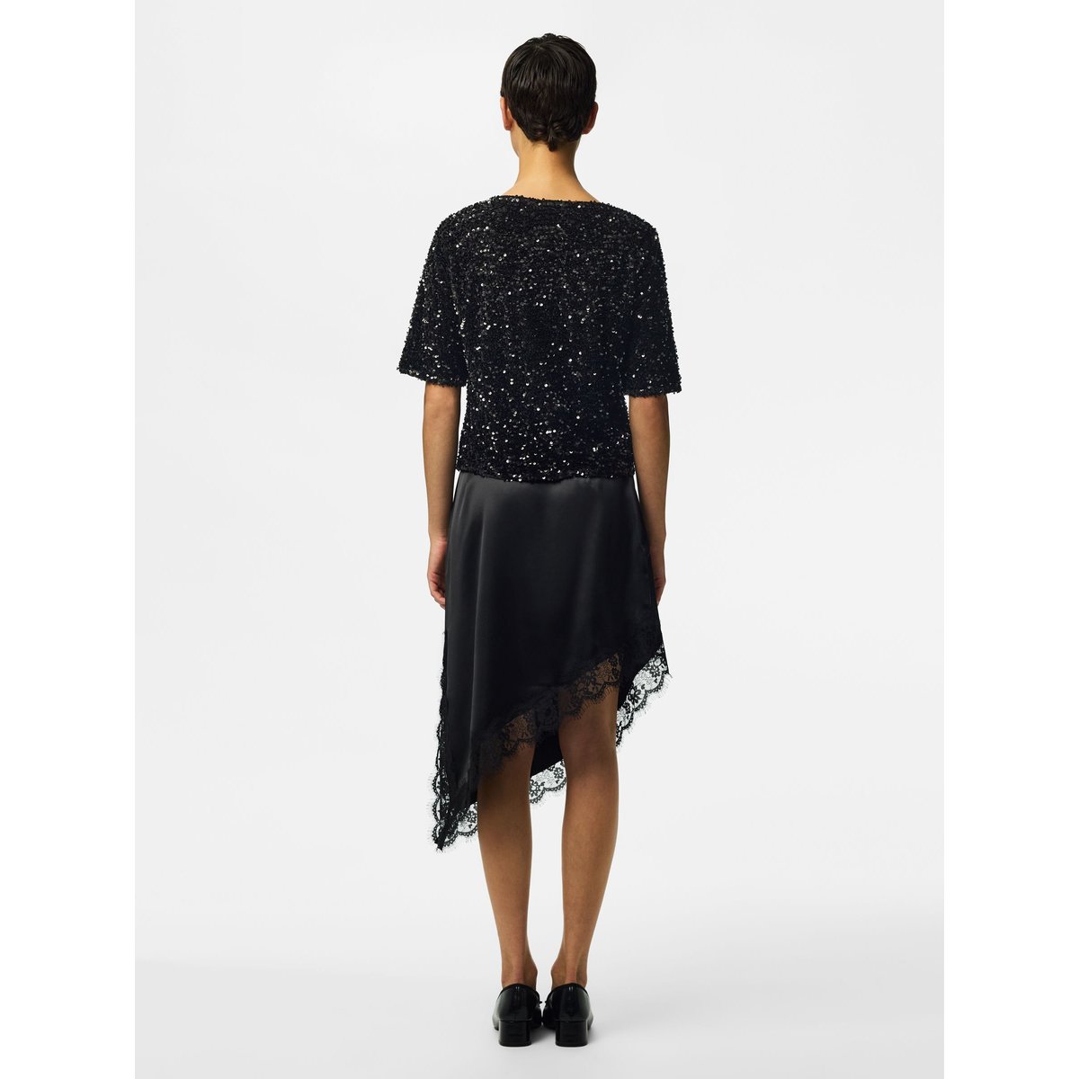Top À Manches Courtes noir - black1, PIECES
