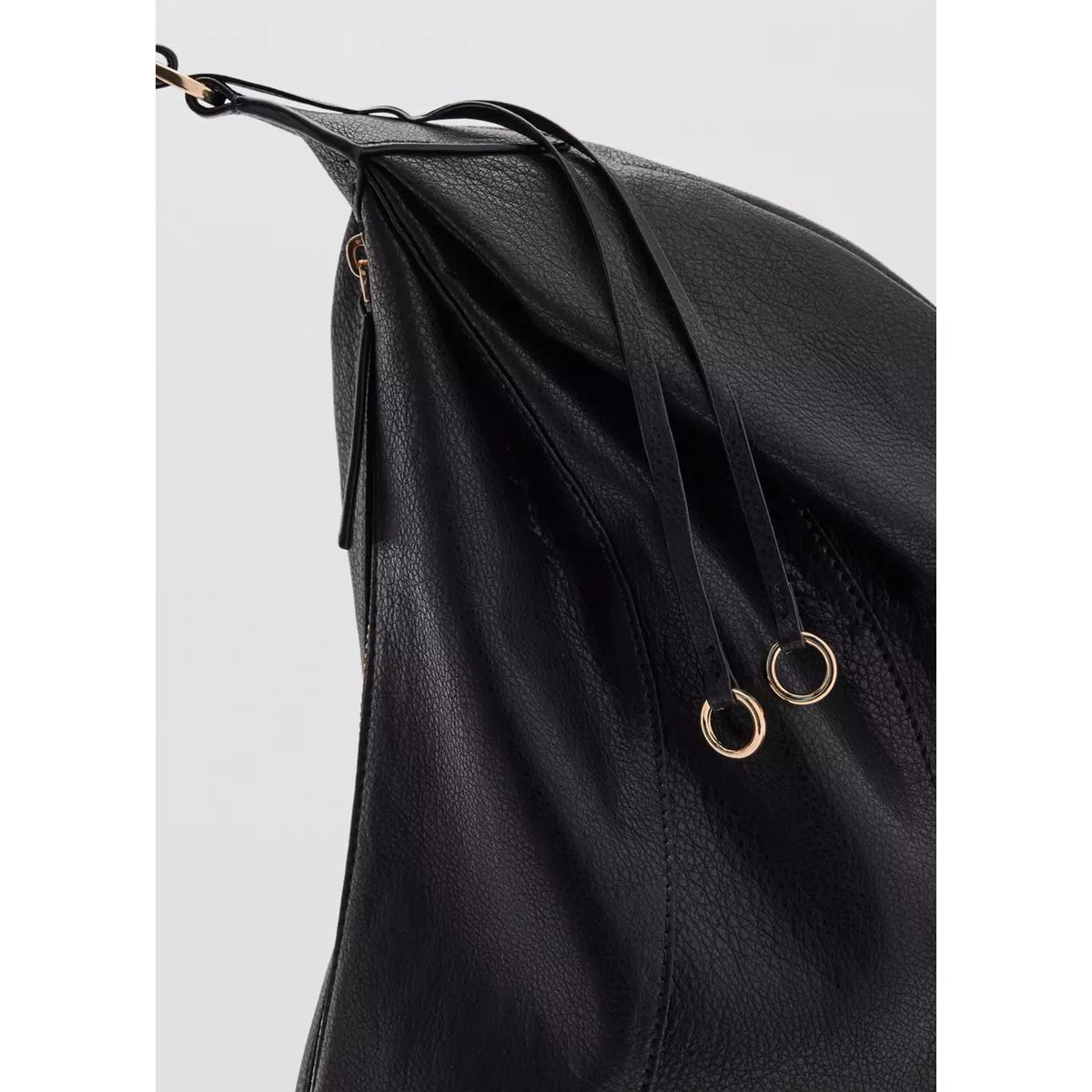Sac porté épaule ovale noir, MANGO