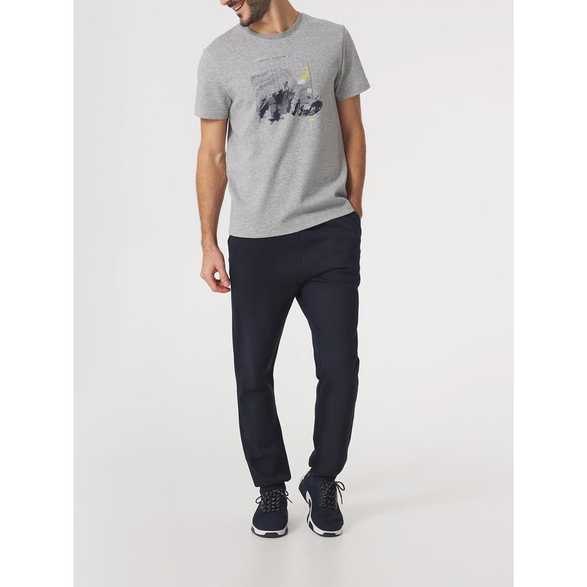 T-shirt manches courtes LUIGITEE14168 gris chine, TBS