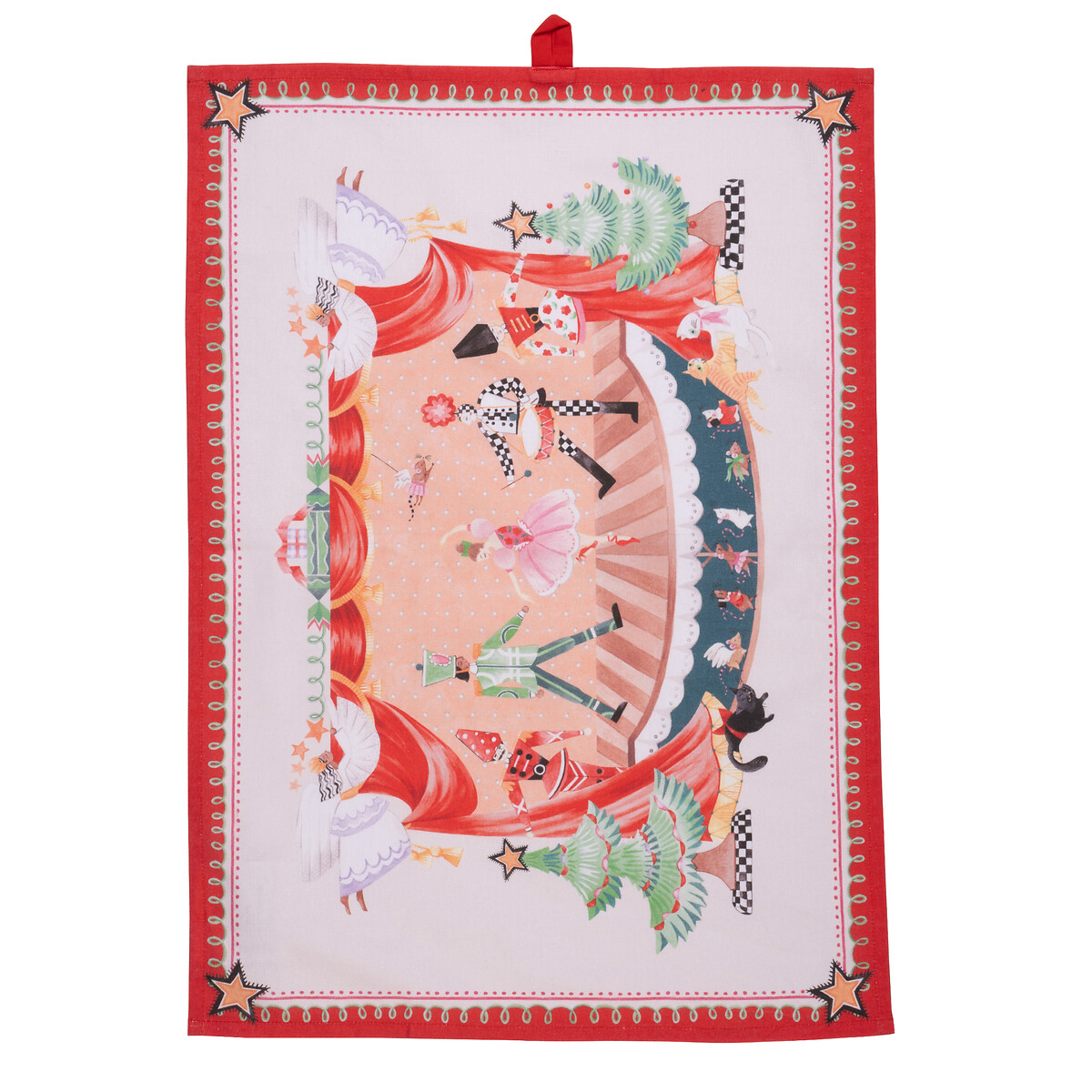 Set of 2 Nutcracker Tea Towels multi-coloured, CATH KIDSTON