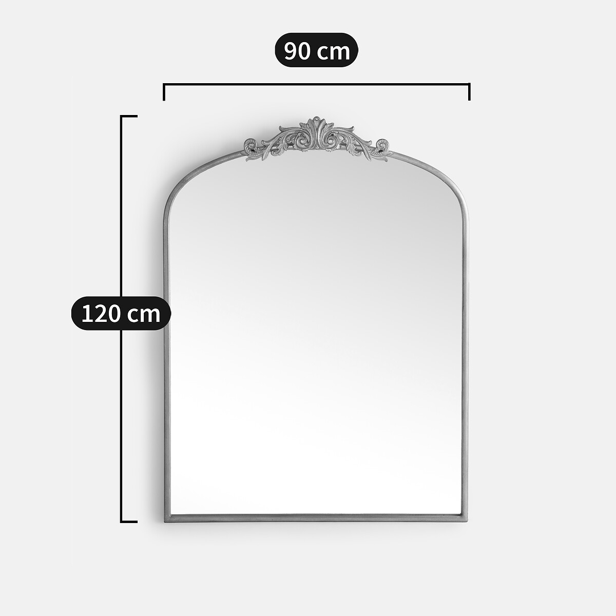 Miroir métal fer 90 x 120 cm, Jinia laiton, LA REDOUTE INTERIEURS