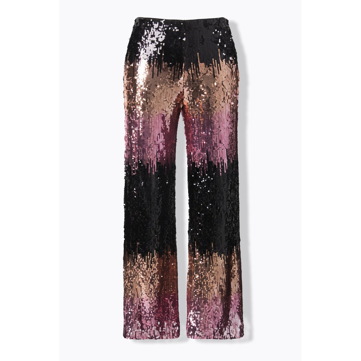 Pantalon pailleté Mary, jambe large noir, ULLA POPKEN