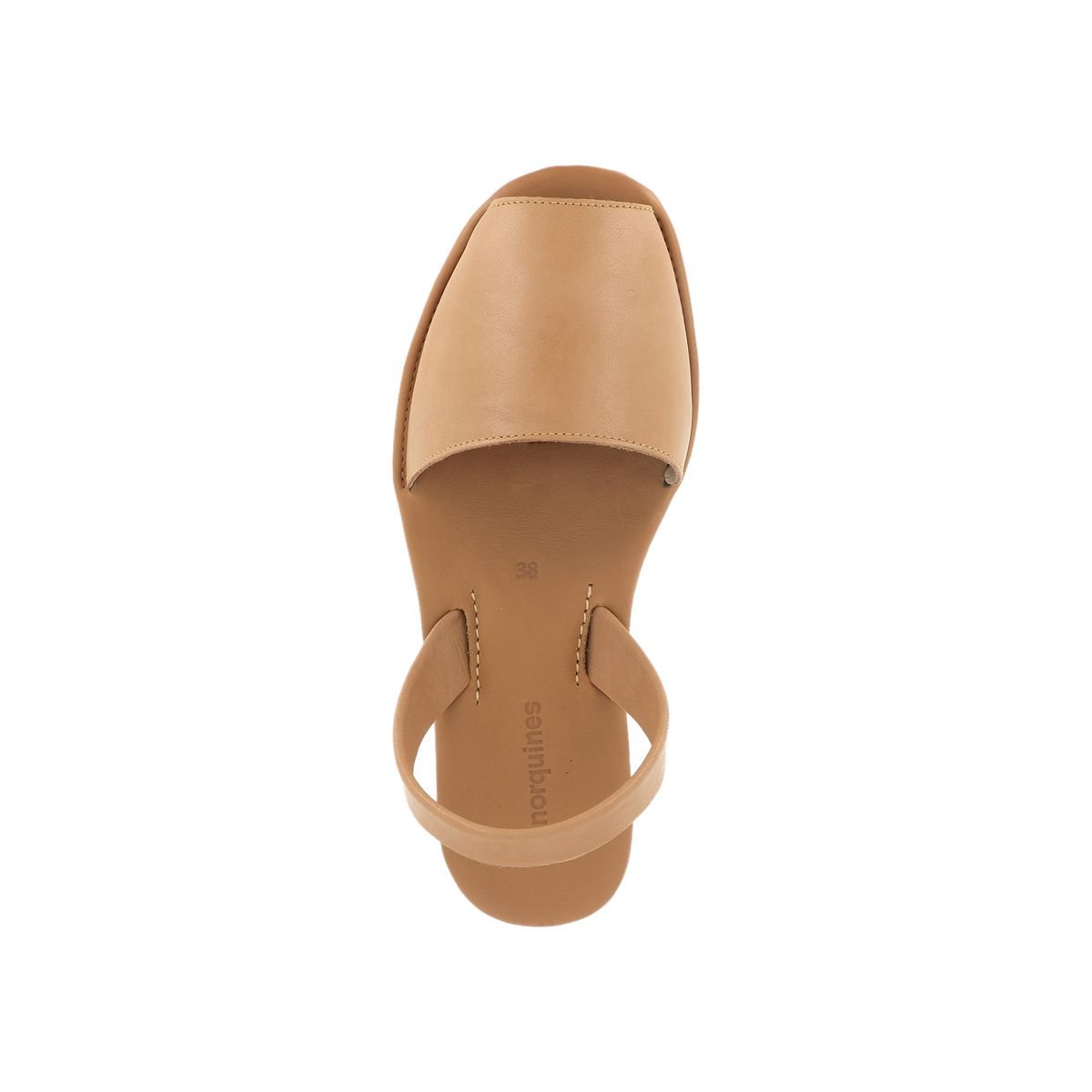 Sandales en cuir à plateforme AVARCA PLATJA camel, MINORQUINES