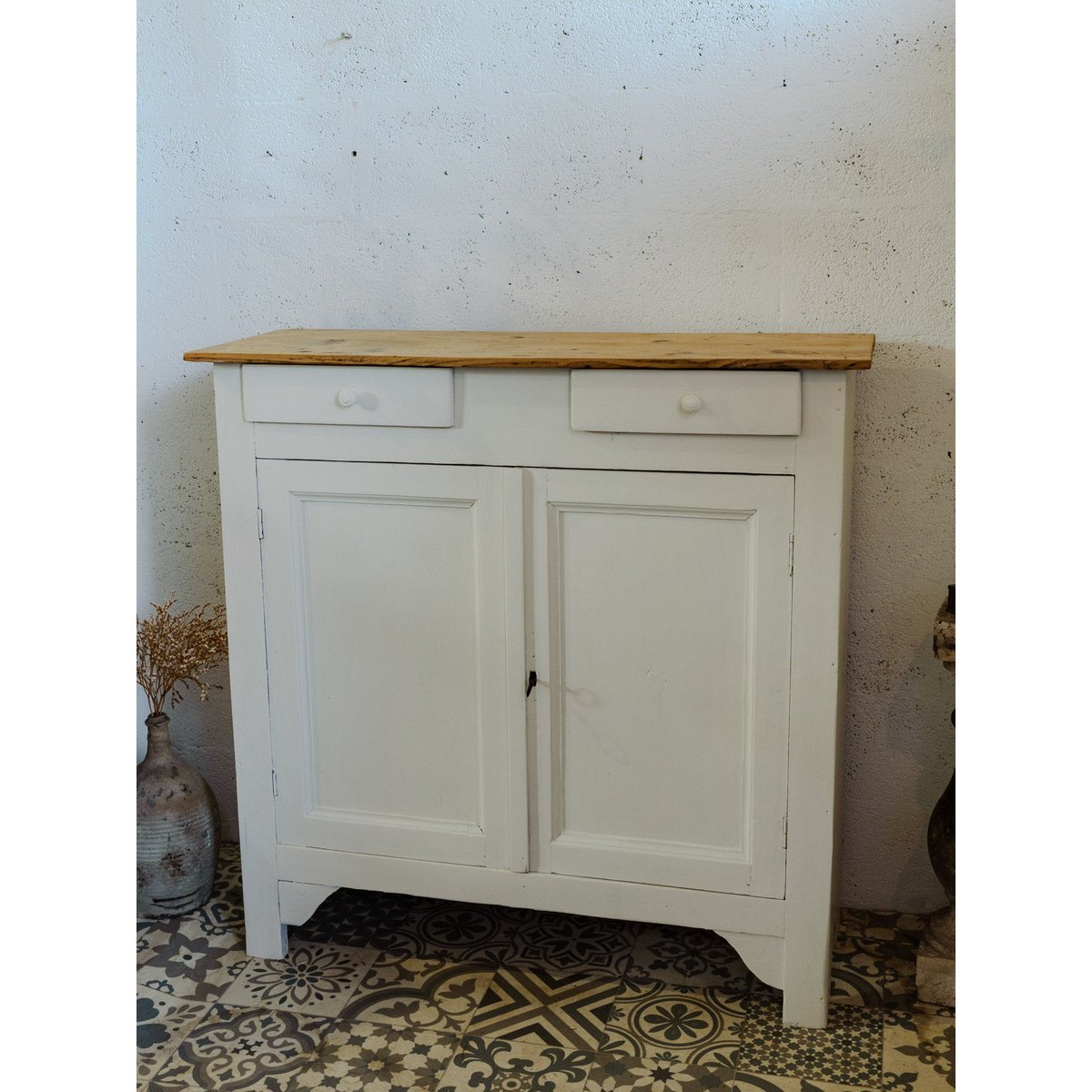 Buffet en bois blanc Gilbert N°1655 - Bon état blanc, DEBONGOUT
