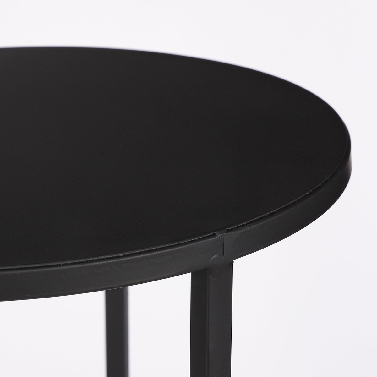 Lot de 3 tables d'appoint H70 cm QUINTY noir, MICA DECORATIONS