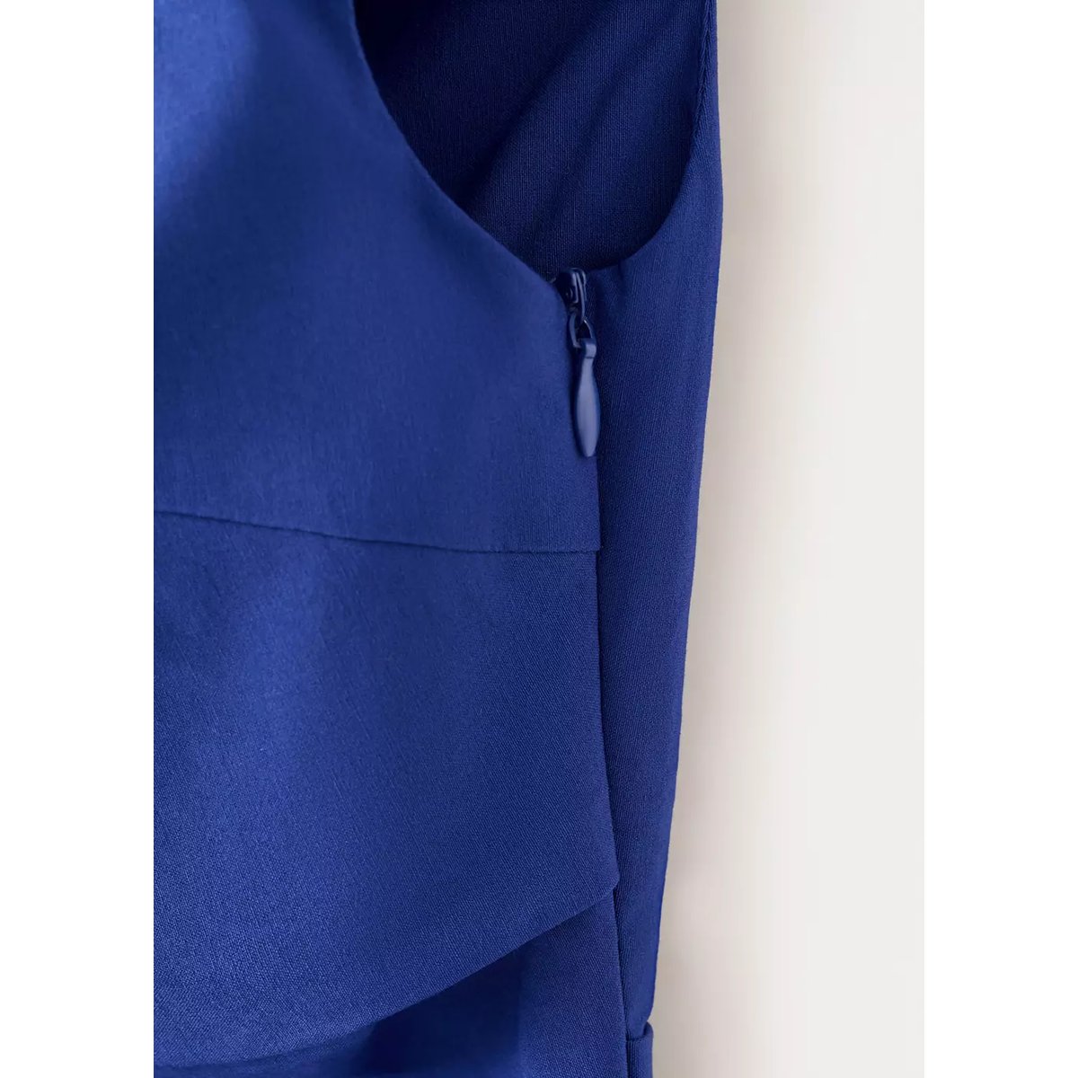 Robe col asymétrique avec détail nœud bleu, MANGO