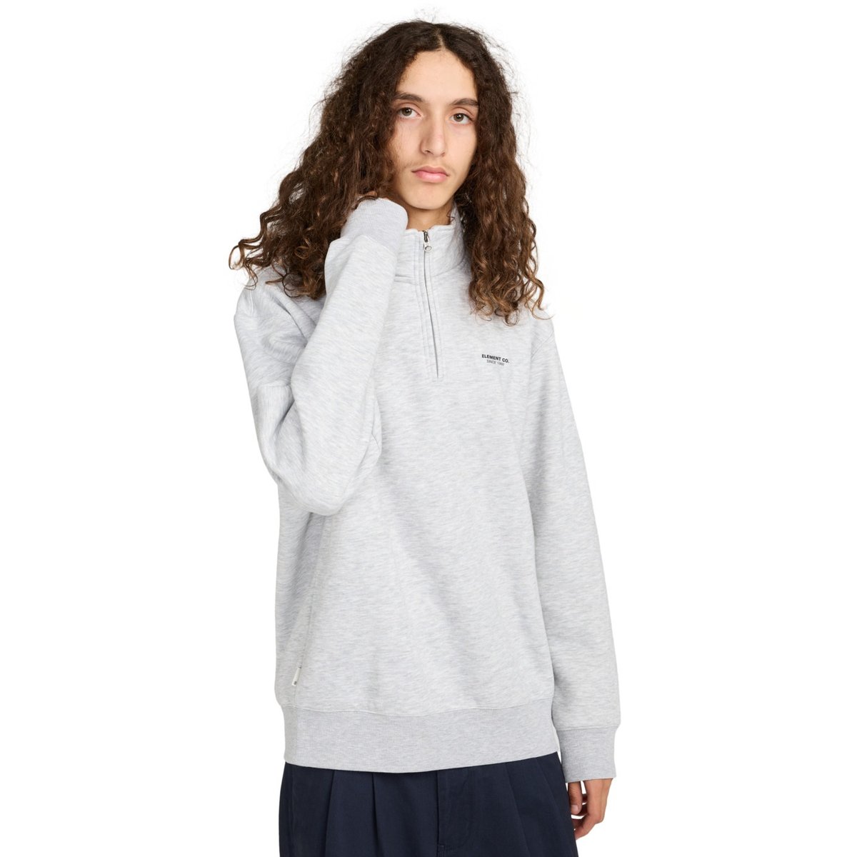 Sweatshirt à fermeture zippée ELEMENT CO gris mid grey heather, ELEMENT