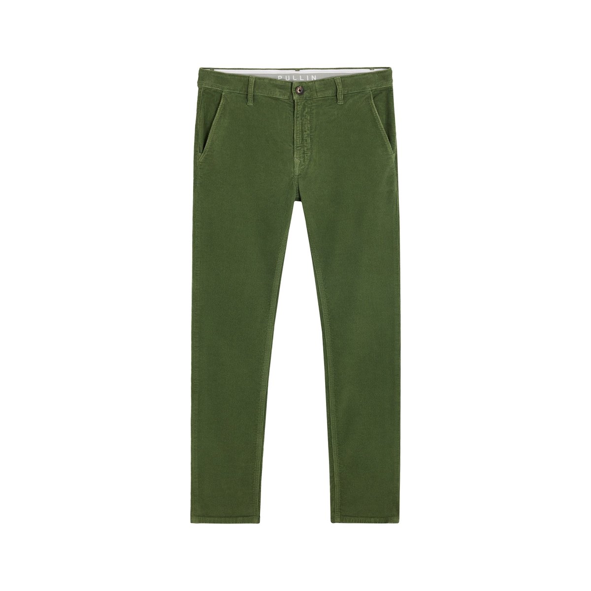 PANTALON CHINO VELOURS ROYPIZA vert, PULLIN