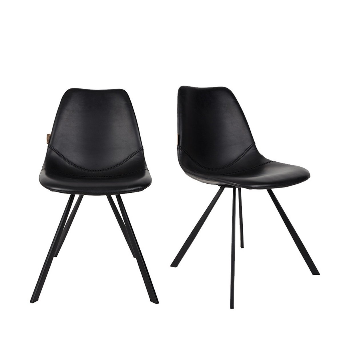 Lot de 2 chaises vintage - Franky noir, DUTCHBONE