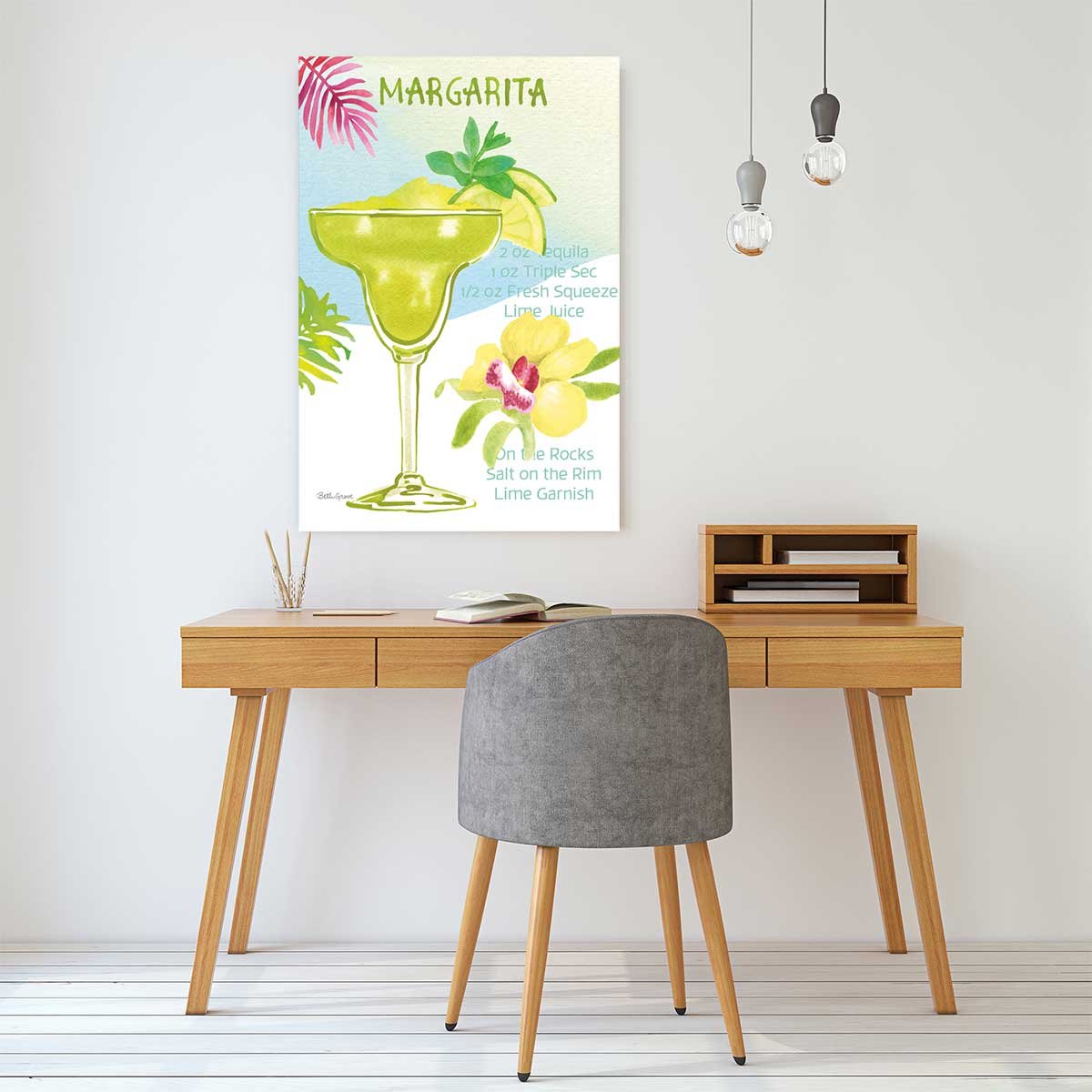 Tableau Margarita en aquarelle tableau alu dibond, HEXOA