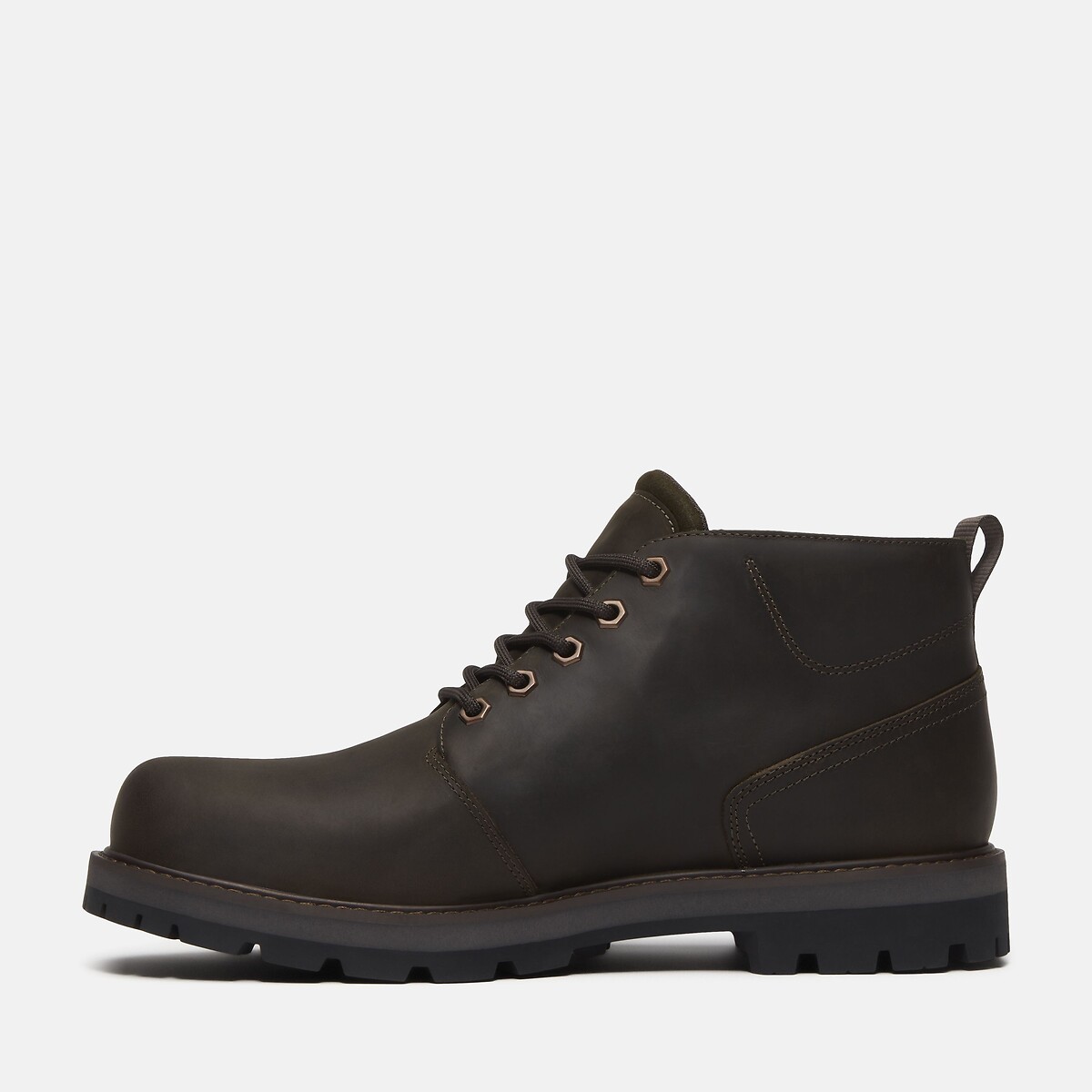 Bottines à lacets en cuir BRITTON ROAD MID LACE CHUKKA kaki foncé, TIMBERLAND