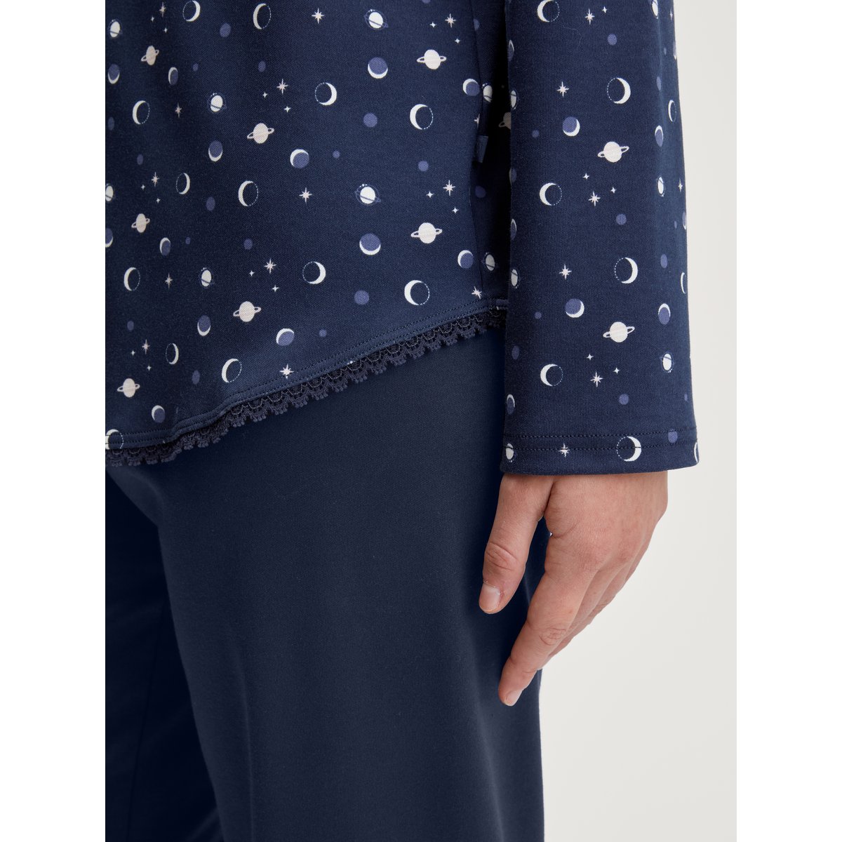 Pyjama à boutons manches longues Coton MIDNIGHT DREAMS bleu paon, CALIDA