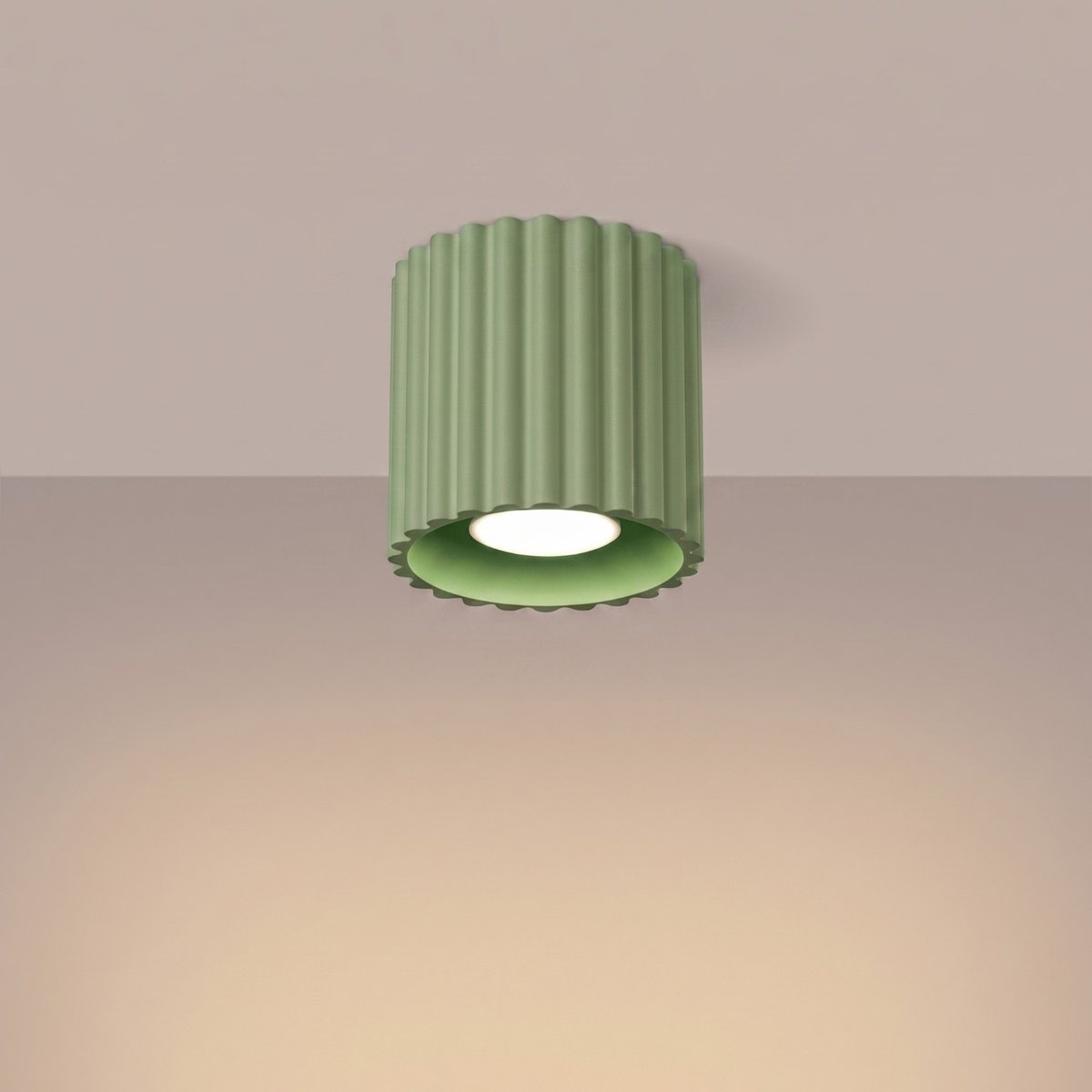 Plafonnier Aluminium Sauge GU10 1 AURA sauge, EDEN