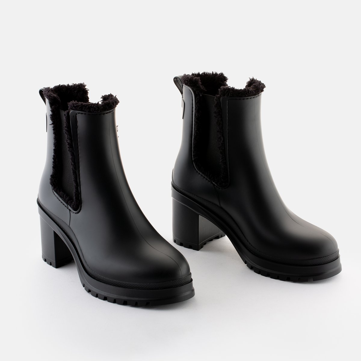 Bottines fourrées à talon haut FRAN noir, LEMON JELLY