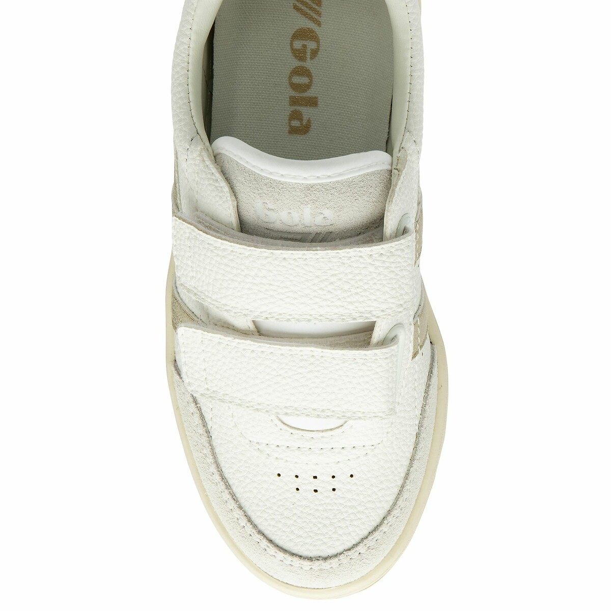 Baskets Falcon Mirror Strap blanc/doré, GOLA